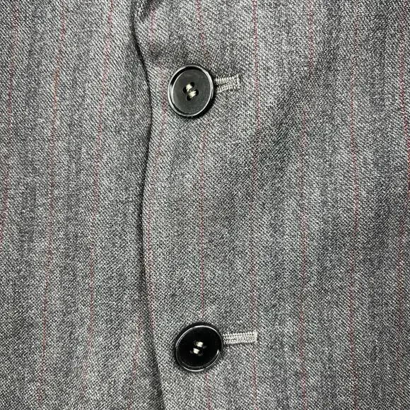 Virgin Wool Pinstripe Sport Coat 40RCambridge Vintage Gray Tailored Blazer